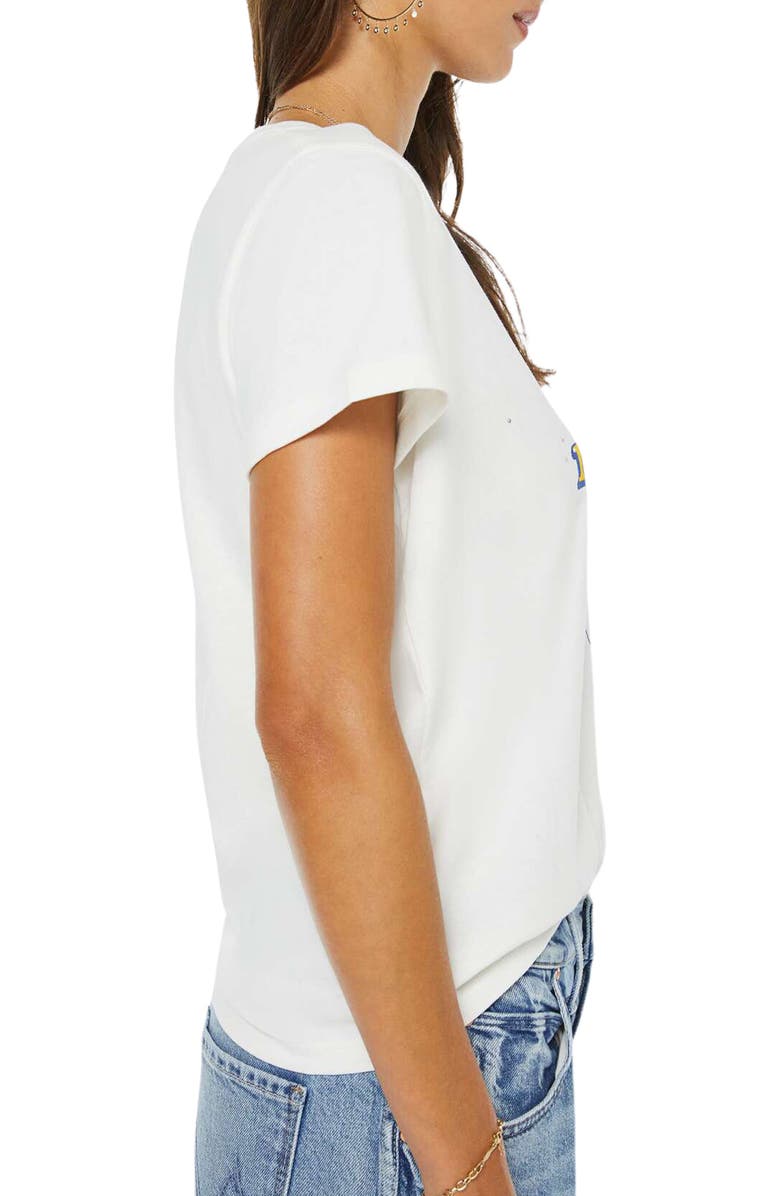 MOTHER The Goodie Goodie Embellished Cotton Graphic T-Shirt, Alternate, color, Why Try Harder