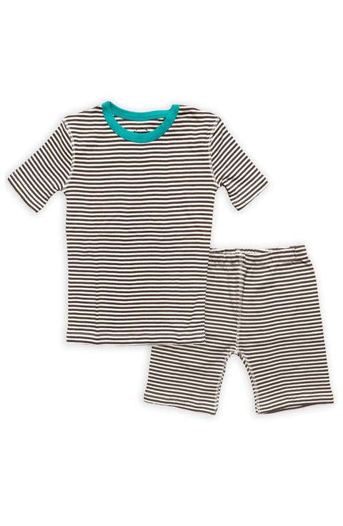 100% Organic Cotton Stripe Shortie Snug Fit Kids Pajamas