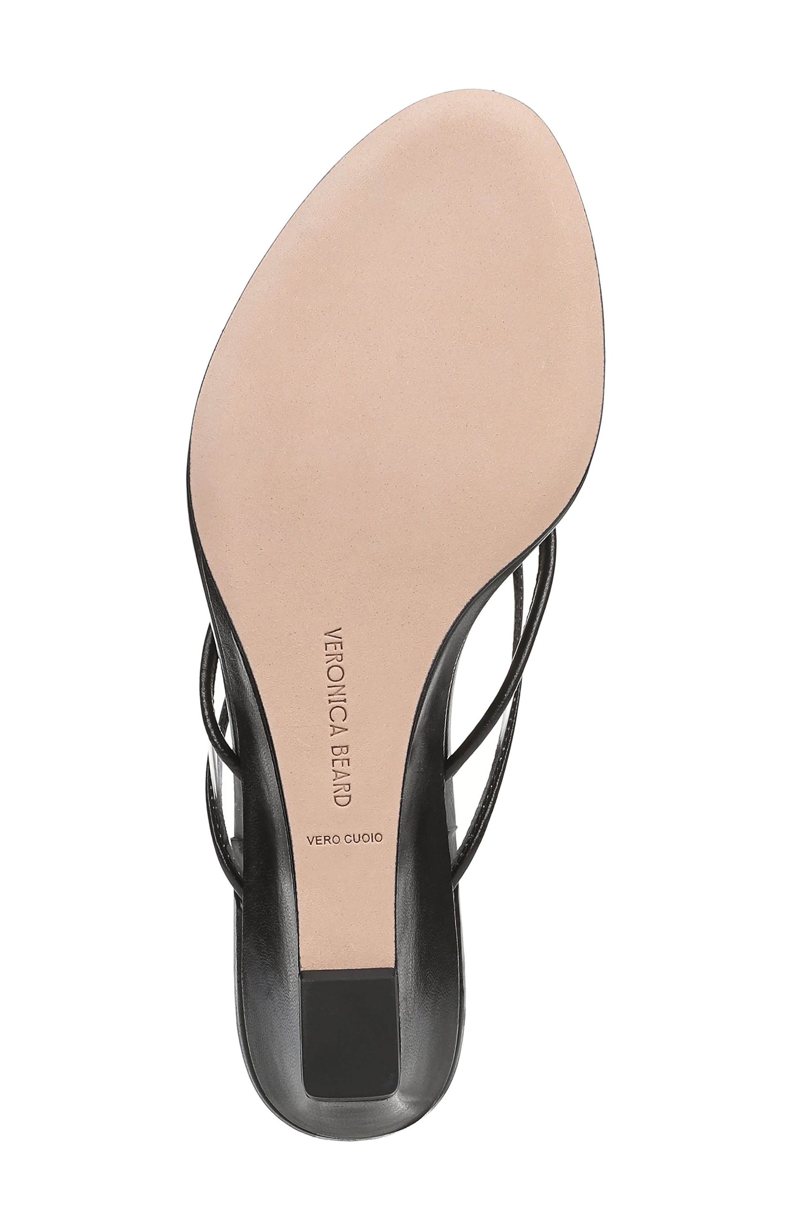 Veronica Beard Clea Wedge Flip Flop, Alternate, color, Clear/ Black