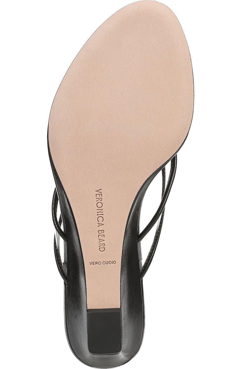 Veronica Beard Clea Wedge Flip Flop, Alternate, color, Clear/ Black