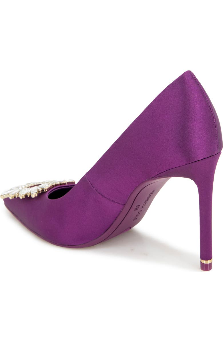 Kenneth Cole Quinnly Jewel Pointed Toe Pump, Alternate, color, Purple Satin