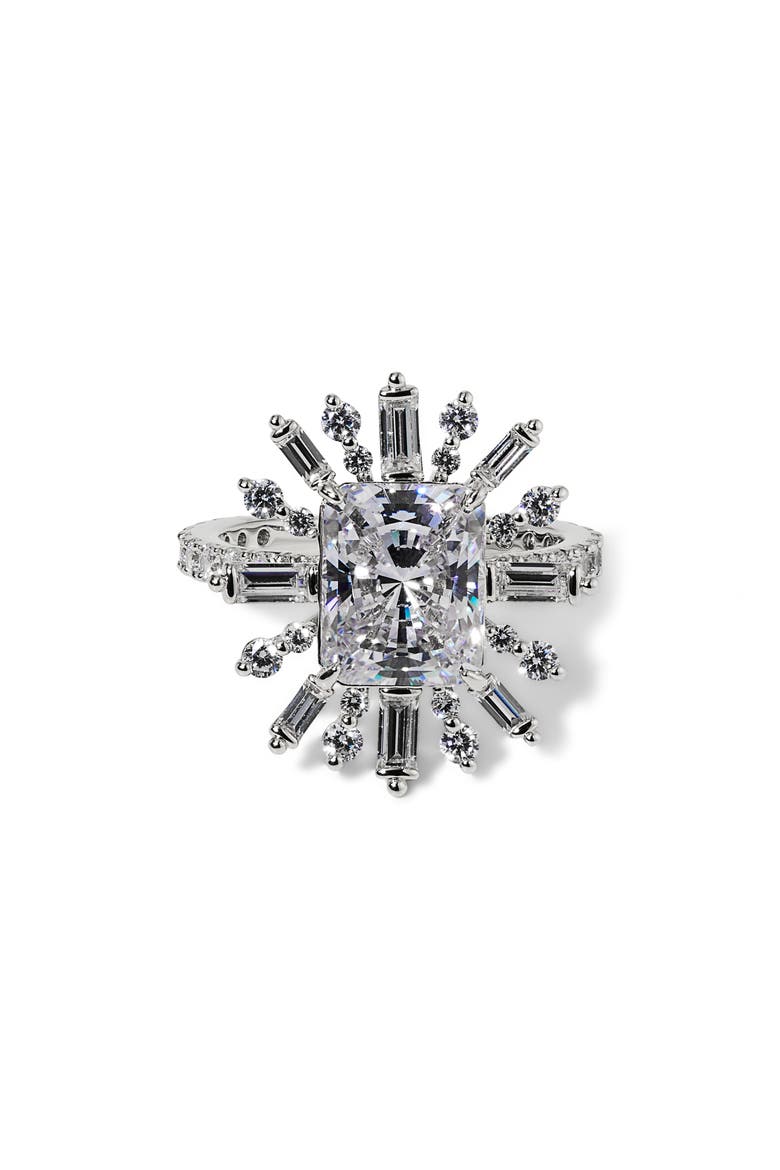 Stellar Halo Ring, Main, color, RHODIUM