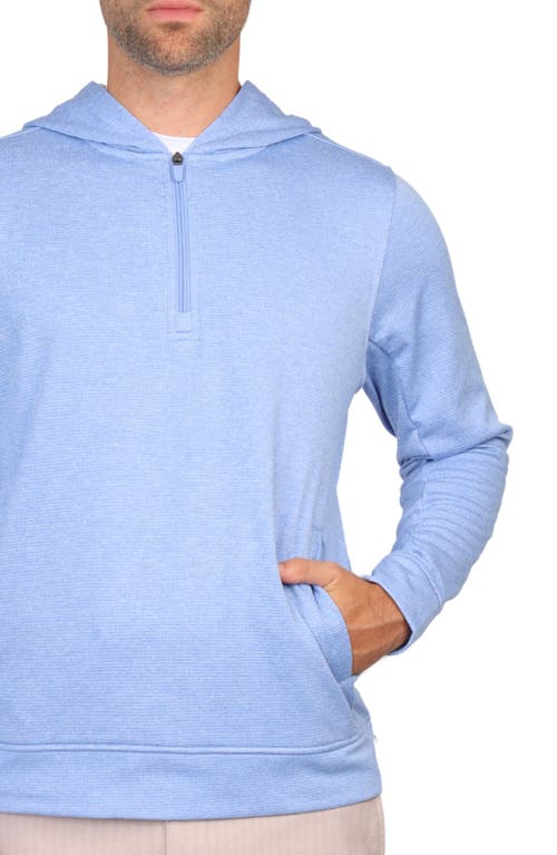 Tailorbyrd Performance Quarter Zip Hoodie In Lt Blue