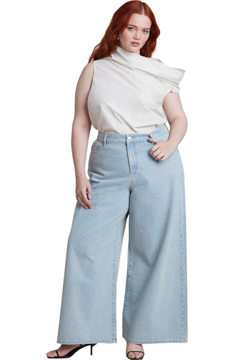 Embellished Rhinestone Jeans (Plus)