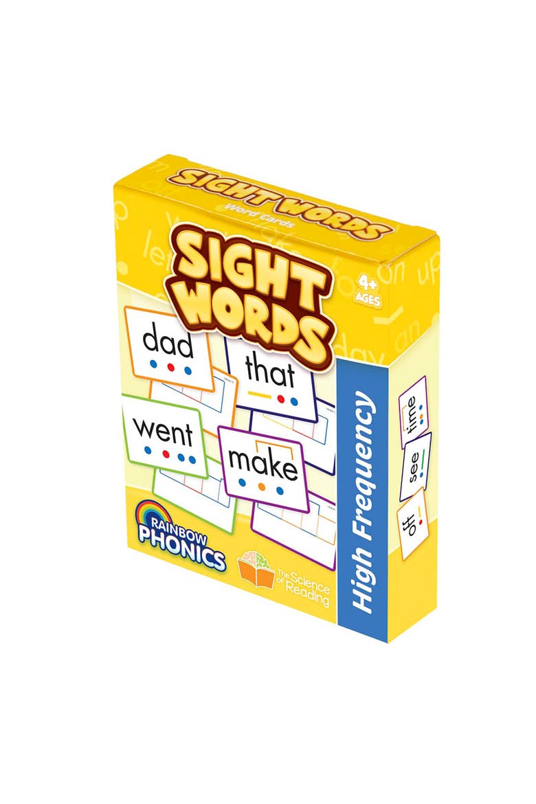 Rainbow Phonics Sight Words Flash Cards, Alternate, color, Multicolored