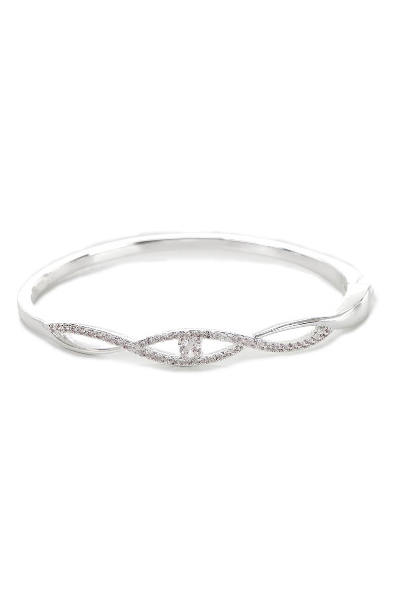 Danecraft Twisted Infinity Hinged Bangle, Alternate, color, Metallic Silver