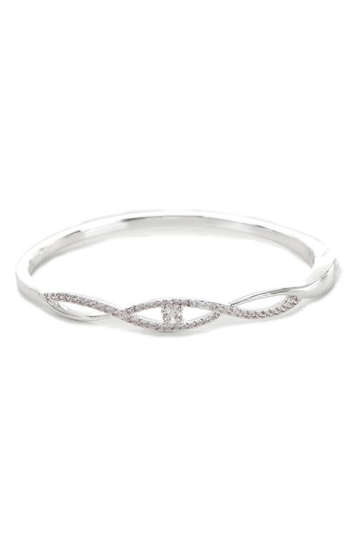 Danecraft Twisted Infinity Hinged Bangle In Silver
