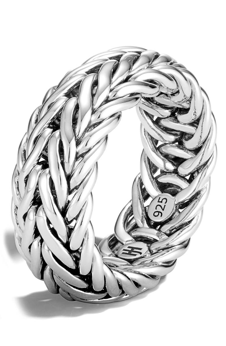 John Hardy Kami Classic Chain Ring, Alternate, color, Silver