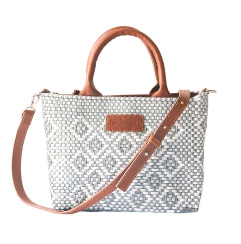 Gabrielle Small Woven Crossbody Bag