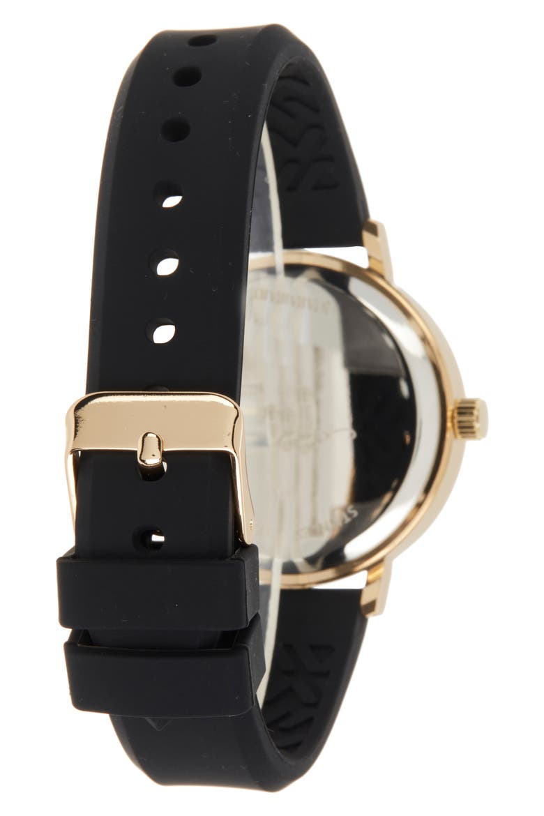 Silicone Strap Watch, 38mm, Alternate, color, MATTE BLACK