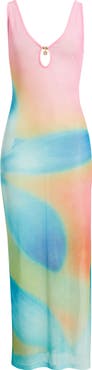 Kulani Kinis Plunge Mesh Maxi Dress