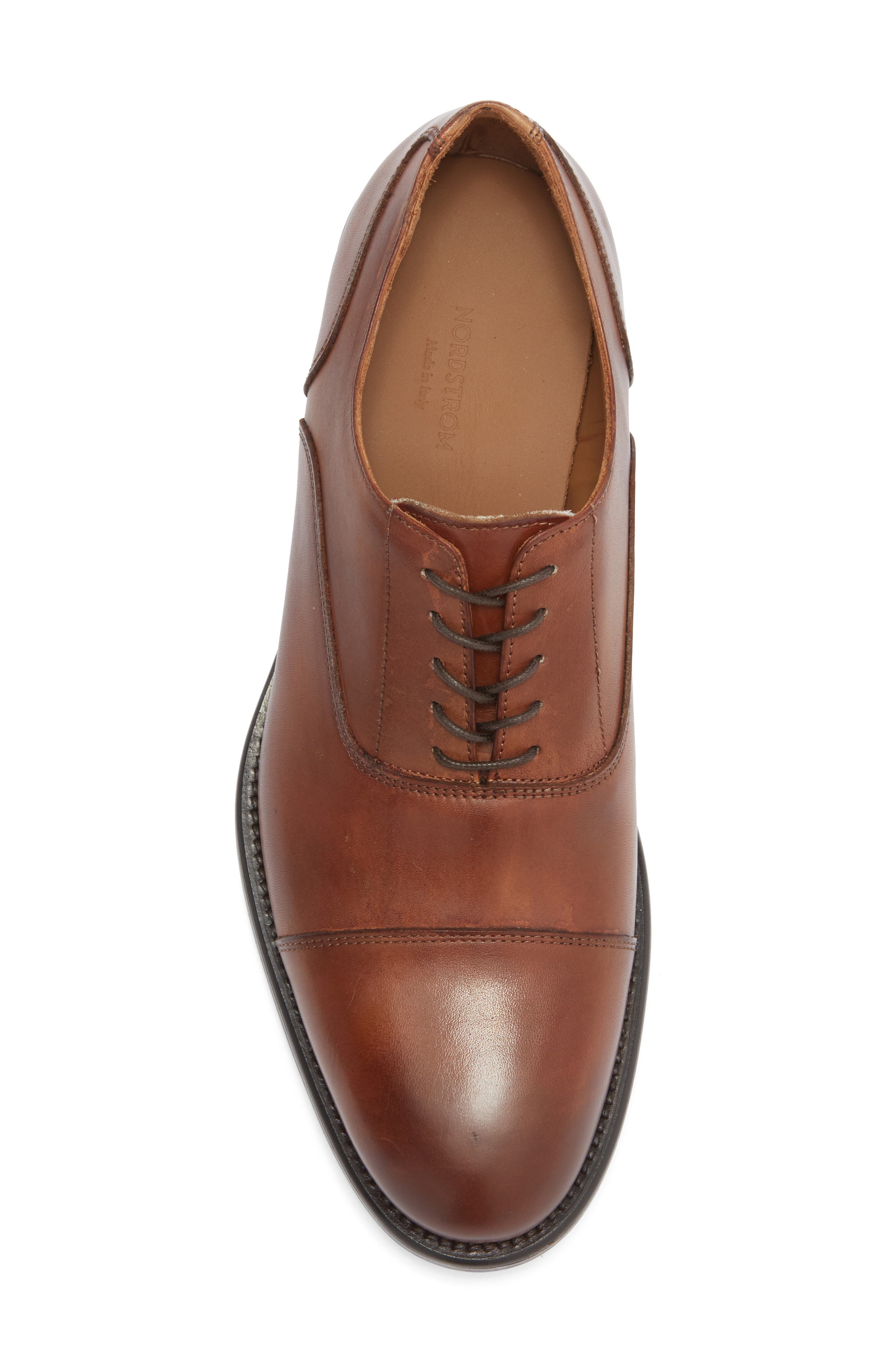 Italian Collection Orvieto Cap Toe Oxford, Alternate, color, CHESTNUT LEATHER