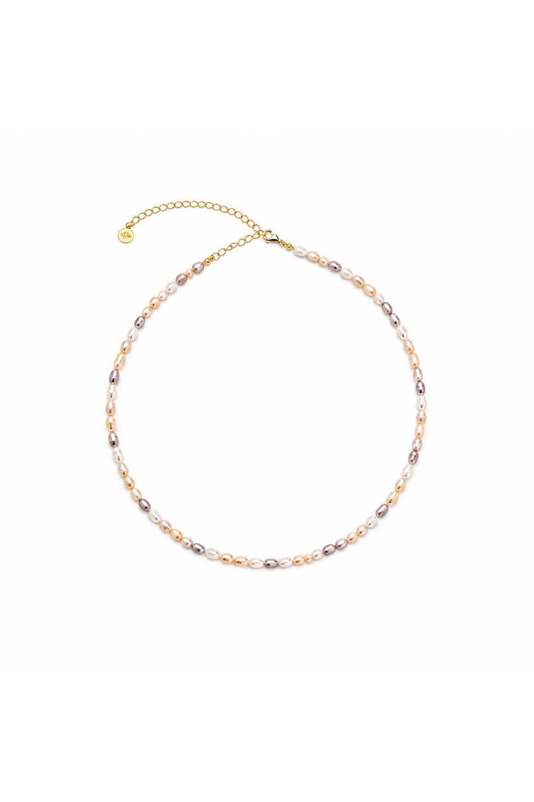 Tri-Color Freshwater Baroque Pearl Choker Necklace, Main, color, Multi-Color