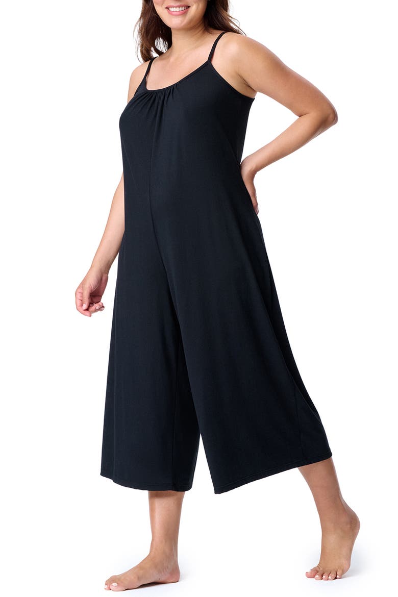 Motherhood Women's Maternity Sleep Romper with Nursing Access, Alternate, color, Core Black