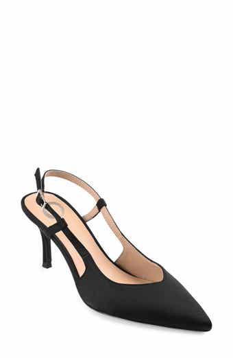 Journee Collection Knightly Pointed Toe Slingback Pump