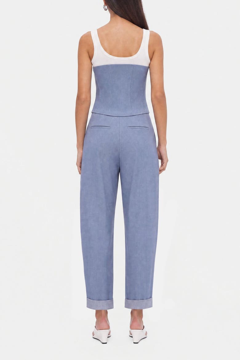 Denim Trim Blouse, Alternate, color, Blue