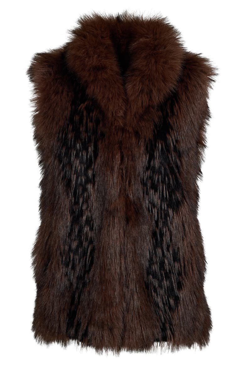 Limited Edition Faux Fur Vest, Alternate, color, CHOCOLATE FOX