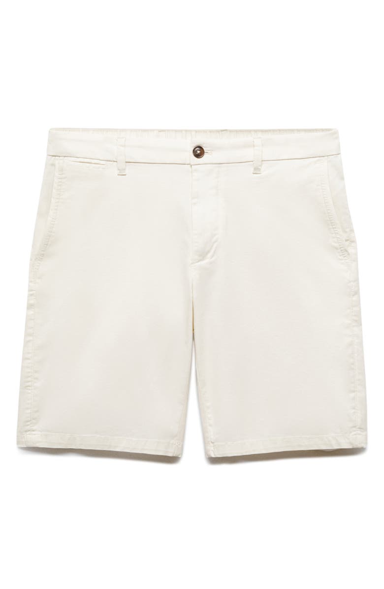 MANGO Slim Fit Flat Front Bermuda Chino Shorts, Alternate, color, 