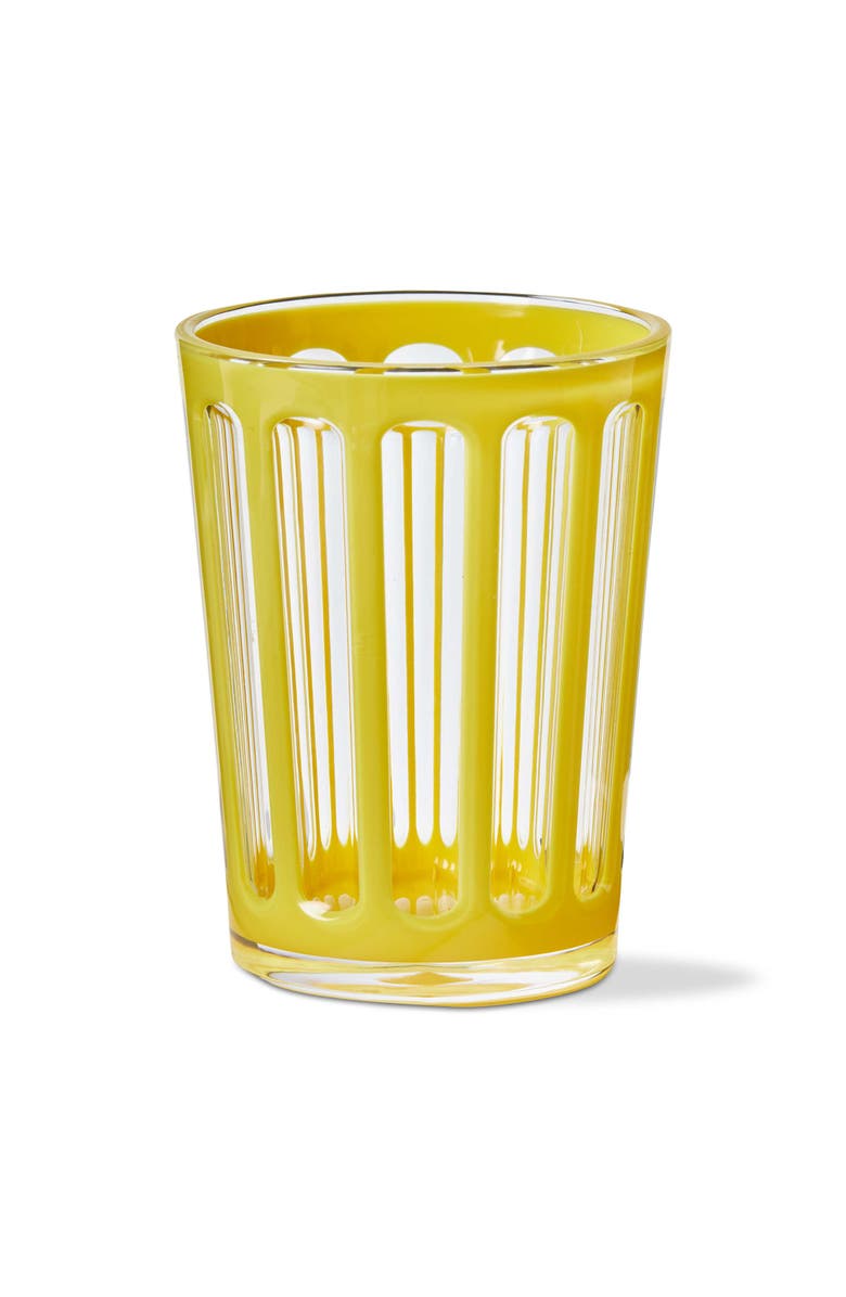 tag Villa Yellow Acrylic Double Old Fashion Drinkware Set of 6, Alternate, color, Yellow