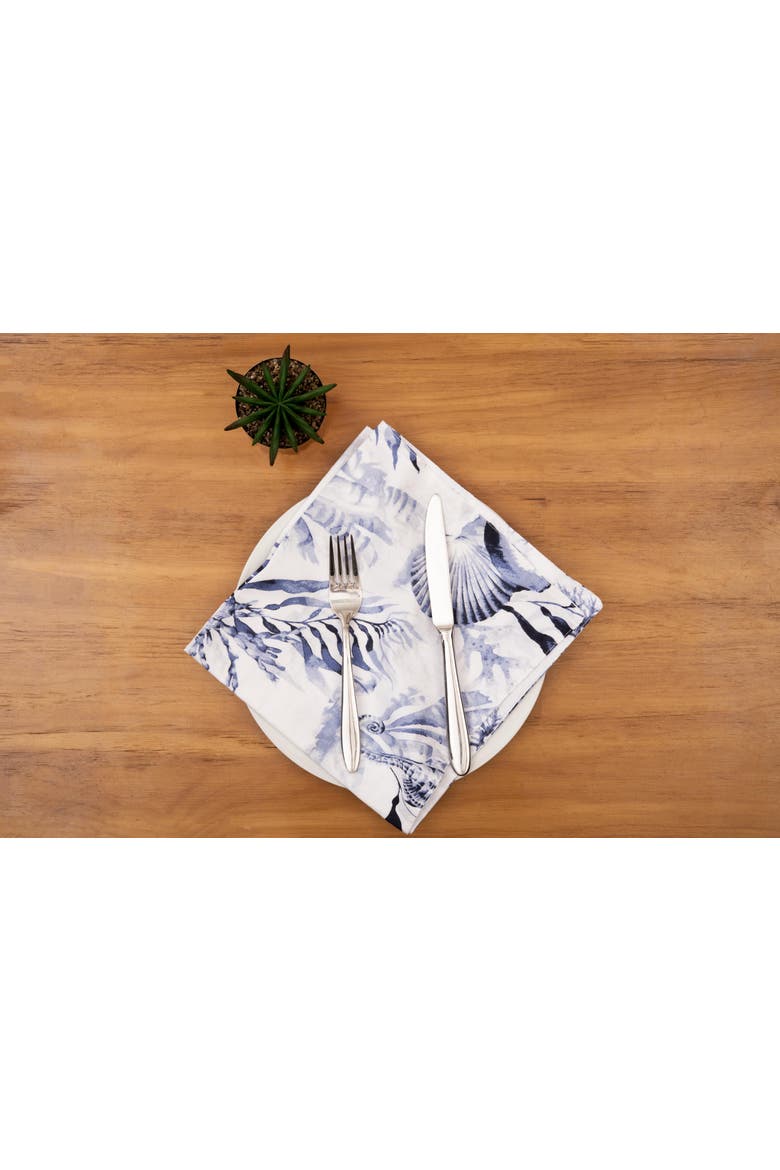 Midnight Lagoon Cloth Napkin Set of 6, Alternate, color, Blue