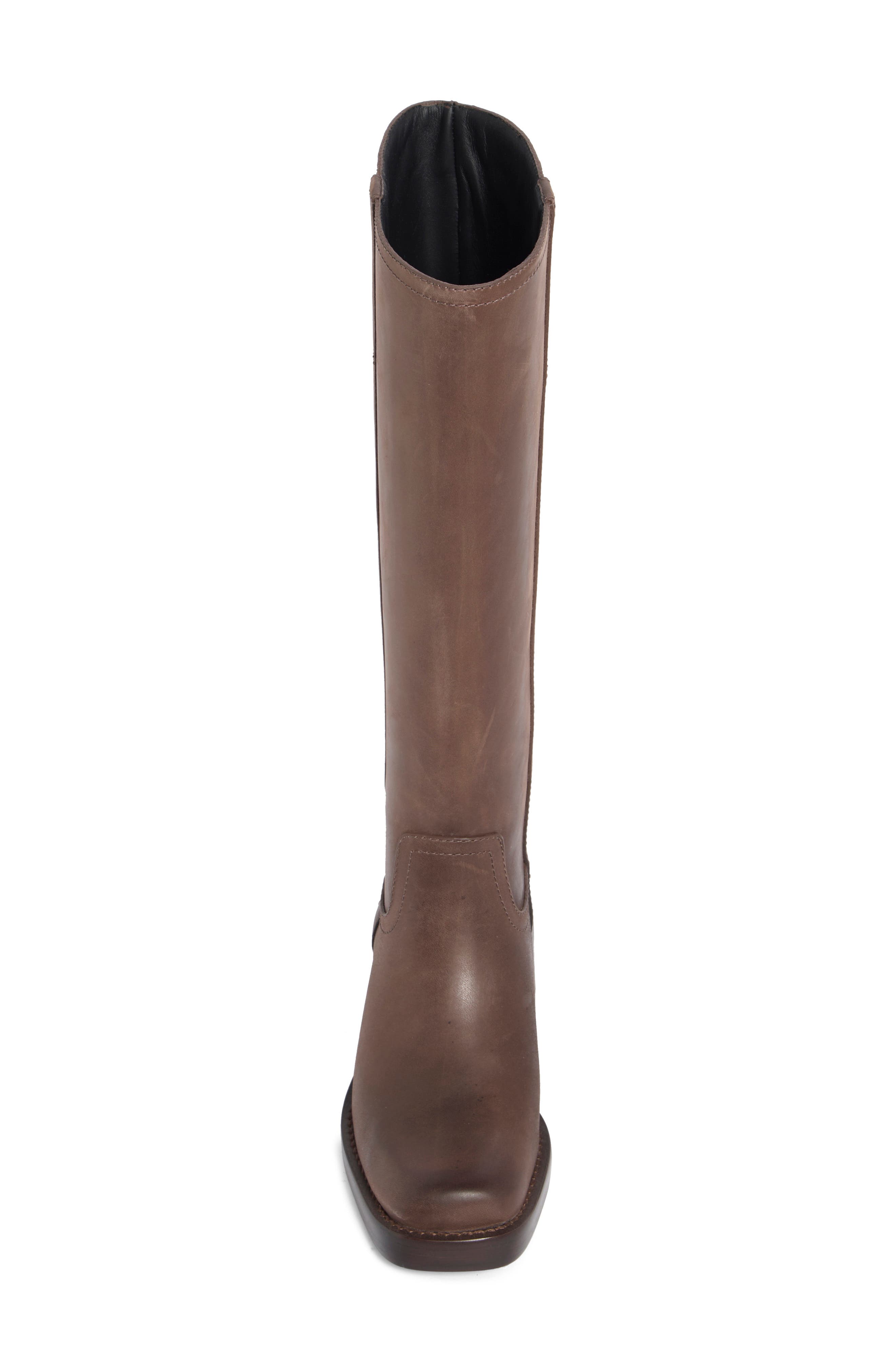 Frances Knee High Boot, Alternate, color, DISTRESSED BROWN