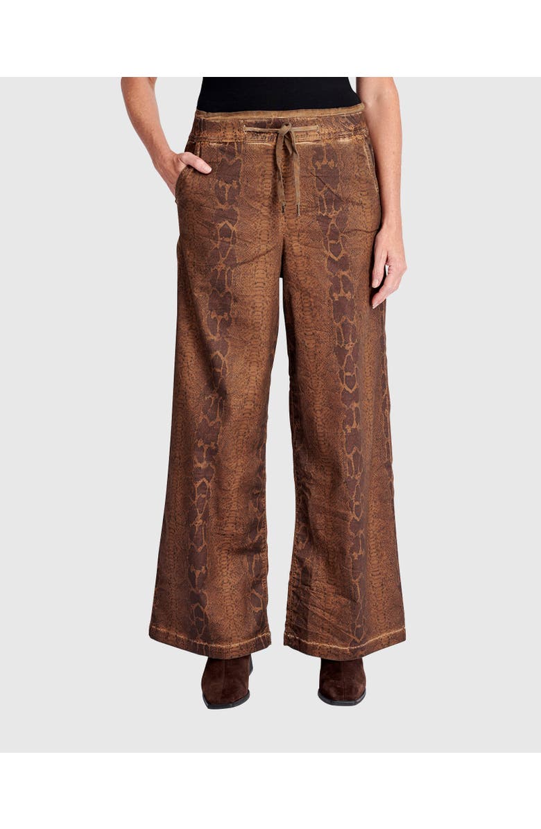 Alembika Python Wide Leg Stretch Jeans, Main, color, Boa