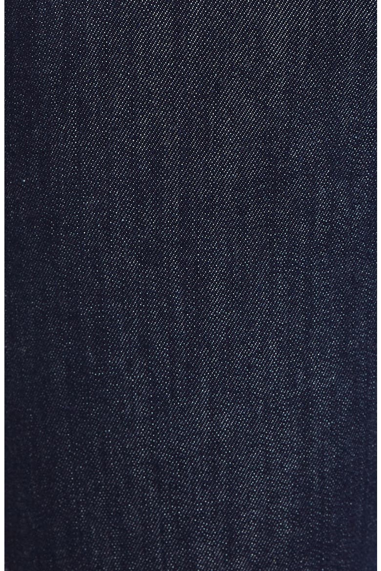 Raw Hem Mid Rise Ankle Straight Leg Jeans, Alternate, color, DARK BLUE