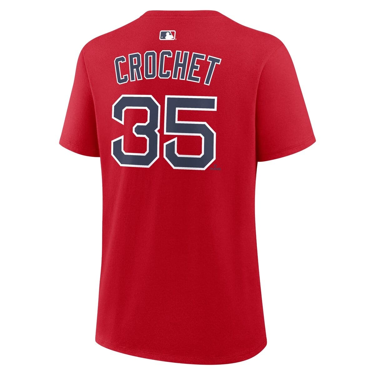 Women's Nike Garrett Crochet Red Boston Red Sox Name & Number T