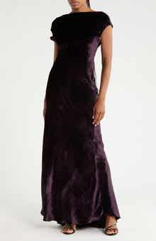 Back to You Wool Blend Velvet Gown