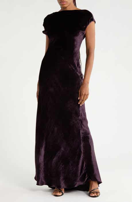 Back to You Wool Blend Velvet Gown