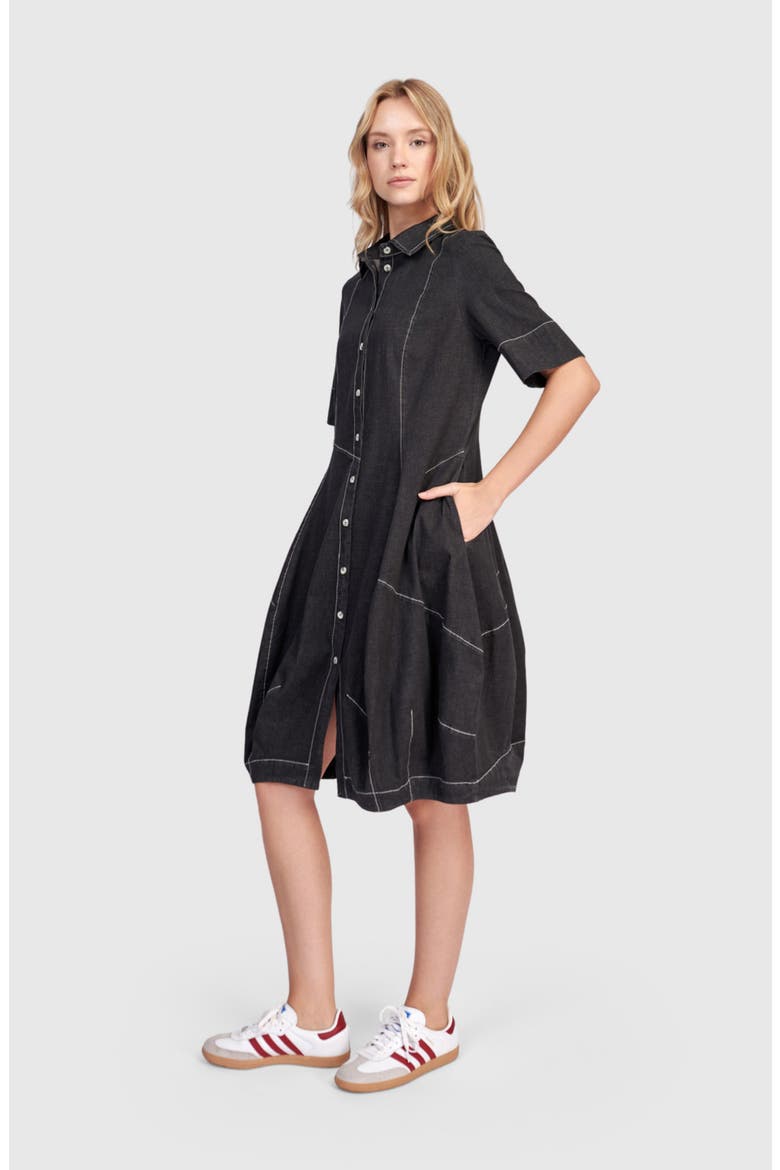 Barbie Wonderful Shirt Dress, Alternate, color, Black Denim