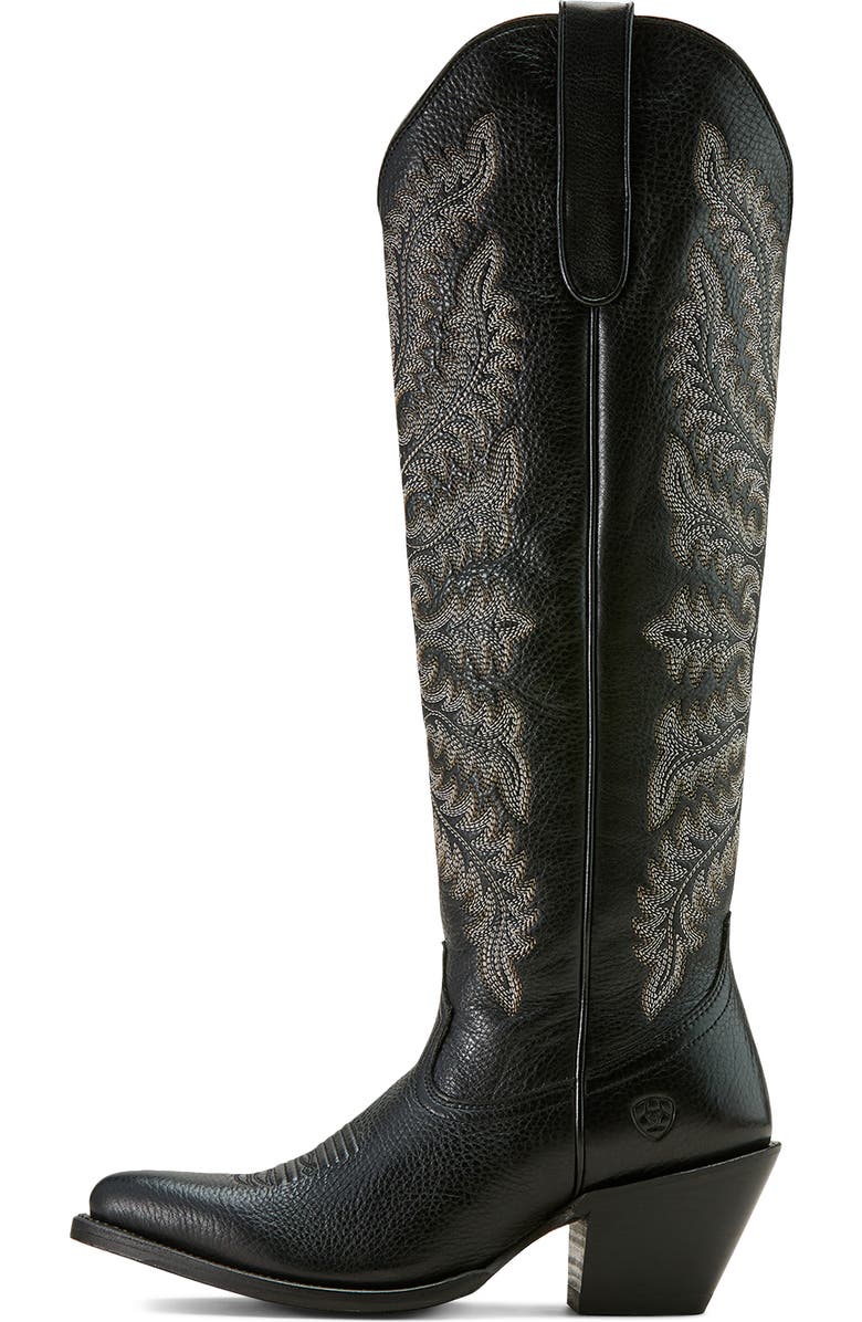 Ariat Helena Cowboy Boot, Alternate, color, Black Deertan