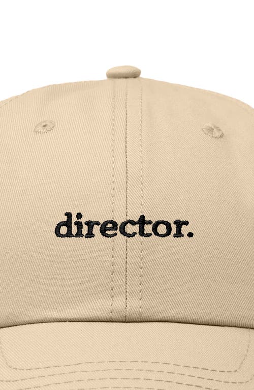 Dalix Director Embroidered Low Crown Cap In Khaki