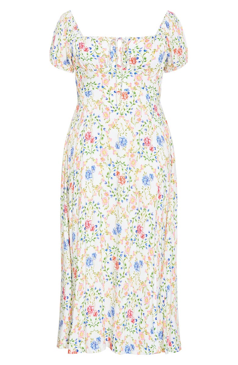 City Chic Abbie Floral Print Midi Dress, Main, color, 