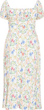 City Chic Abbie Floral Print Midi Dress