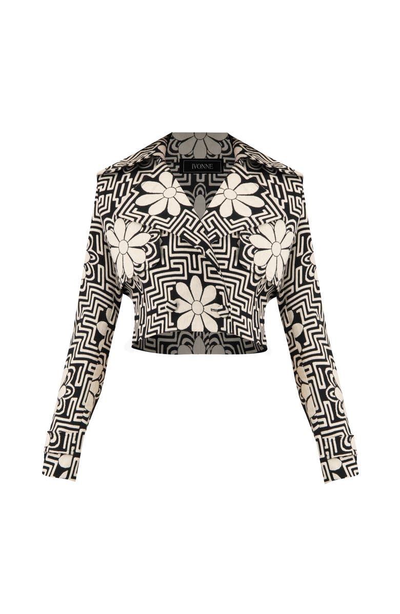 IVONNE Cropped Double-Breasted Jacket, Alternate, color, 