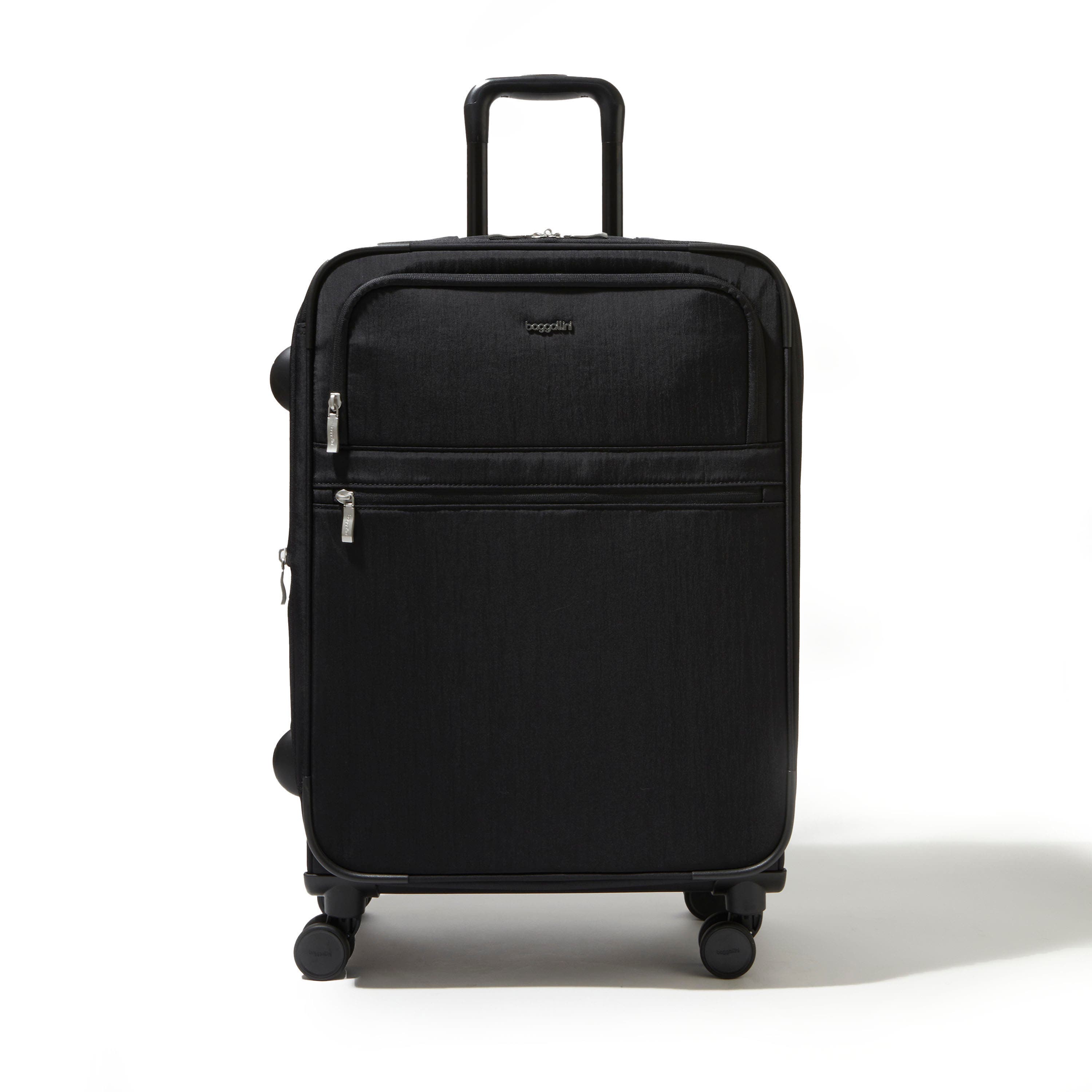 BAGGALLINI 26 in. Large Checked Luggage with Expansion, Main, color, Black