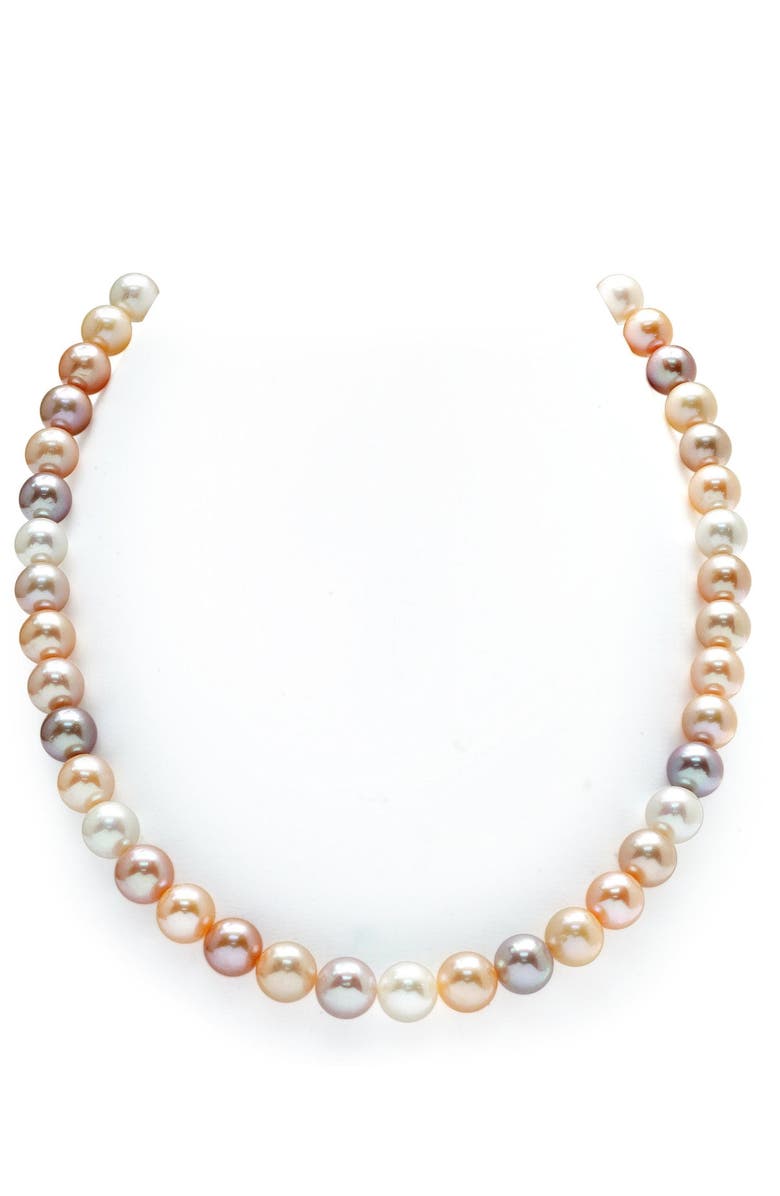 The Pearl Source Freshwater Pearl Necklace 8-8.5mm, Main, color, Multicolor Pearl