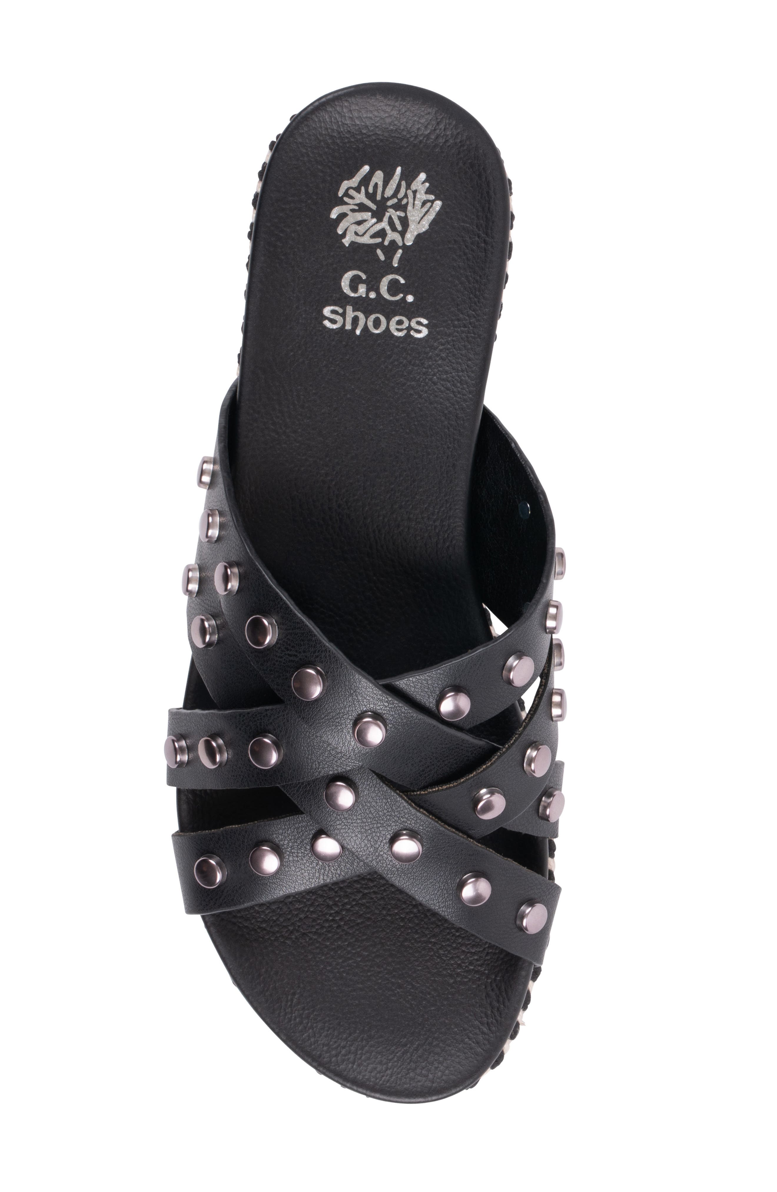 GOOD CHOICE NEW YORK Loola Studded Espadrille Sandal, Alternate, color, Black