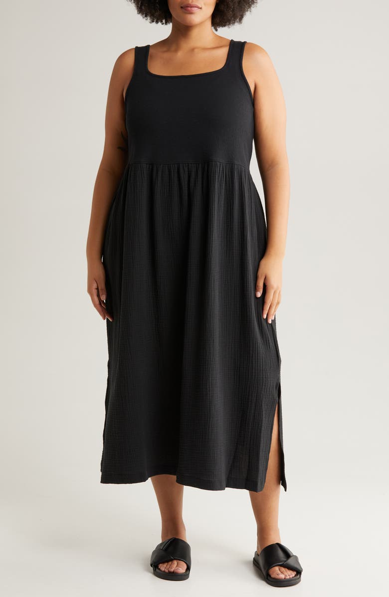 Madewell Knit Tank Midi Dress, Main, color, 