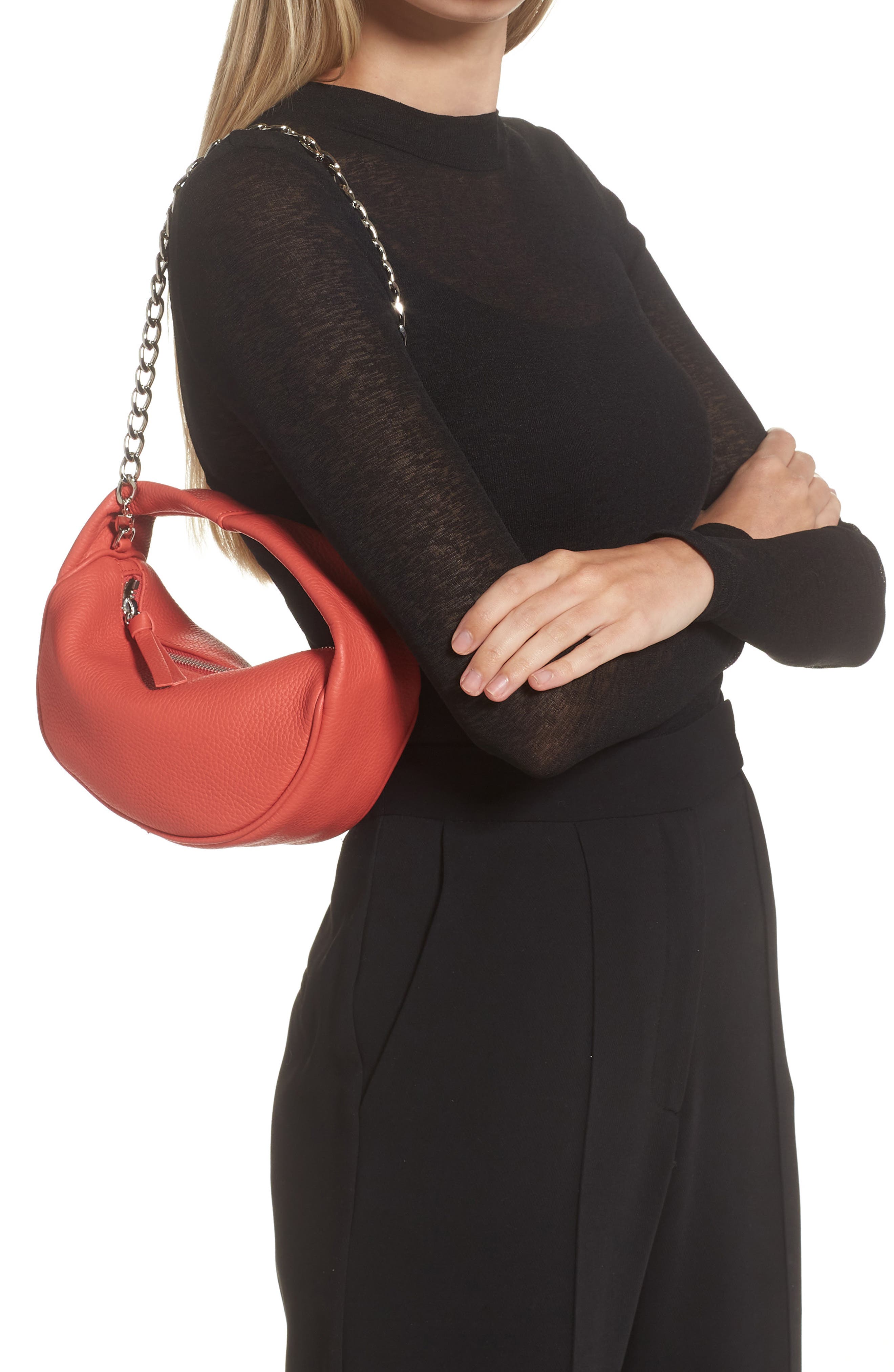 By Far Baby Cush Leather Shoulder Bag, Alternate, color, 