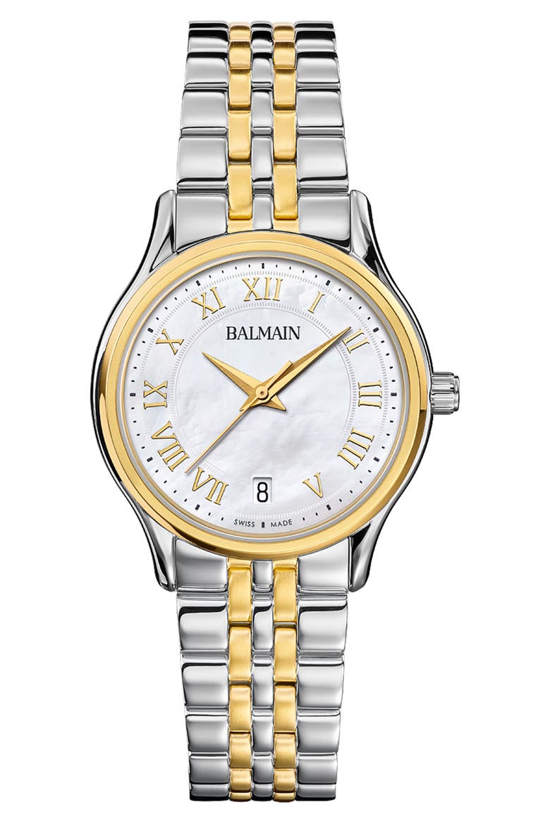 Two-Tone Bracelet Watch, 32mm, Main, color, STAINLESS STEEL/YELLOW/ PVD COATING