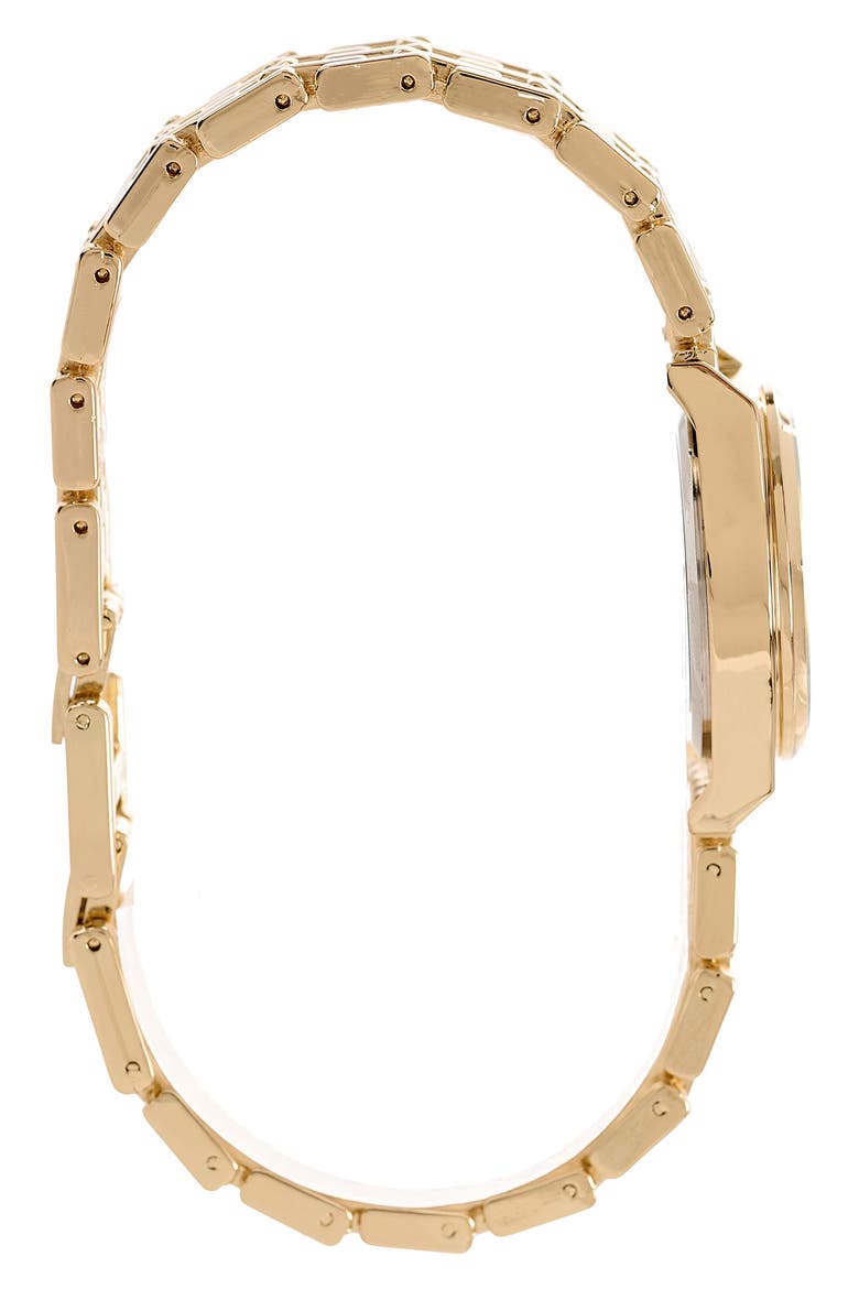 Mother-of-Pearl Dial Bracelet Watch & Stackable Bracelet Set, 26mm x 32mm, Alternate, color, GOLD