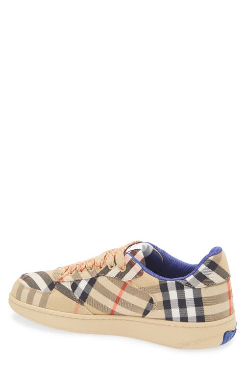 Shop Burberry Terrace Check Sneaker In Sand Ip Check