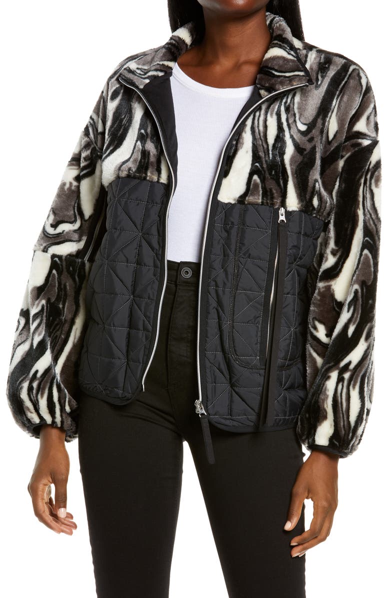 UGG<sup>®</sup> Marlene Quilted Fleece Jacket, Main, color,