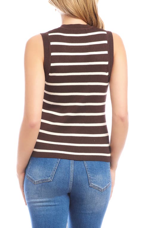 Karen Kane Stripe Rib Sweater Tank In Multi