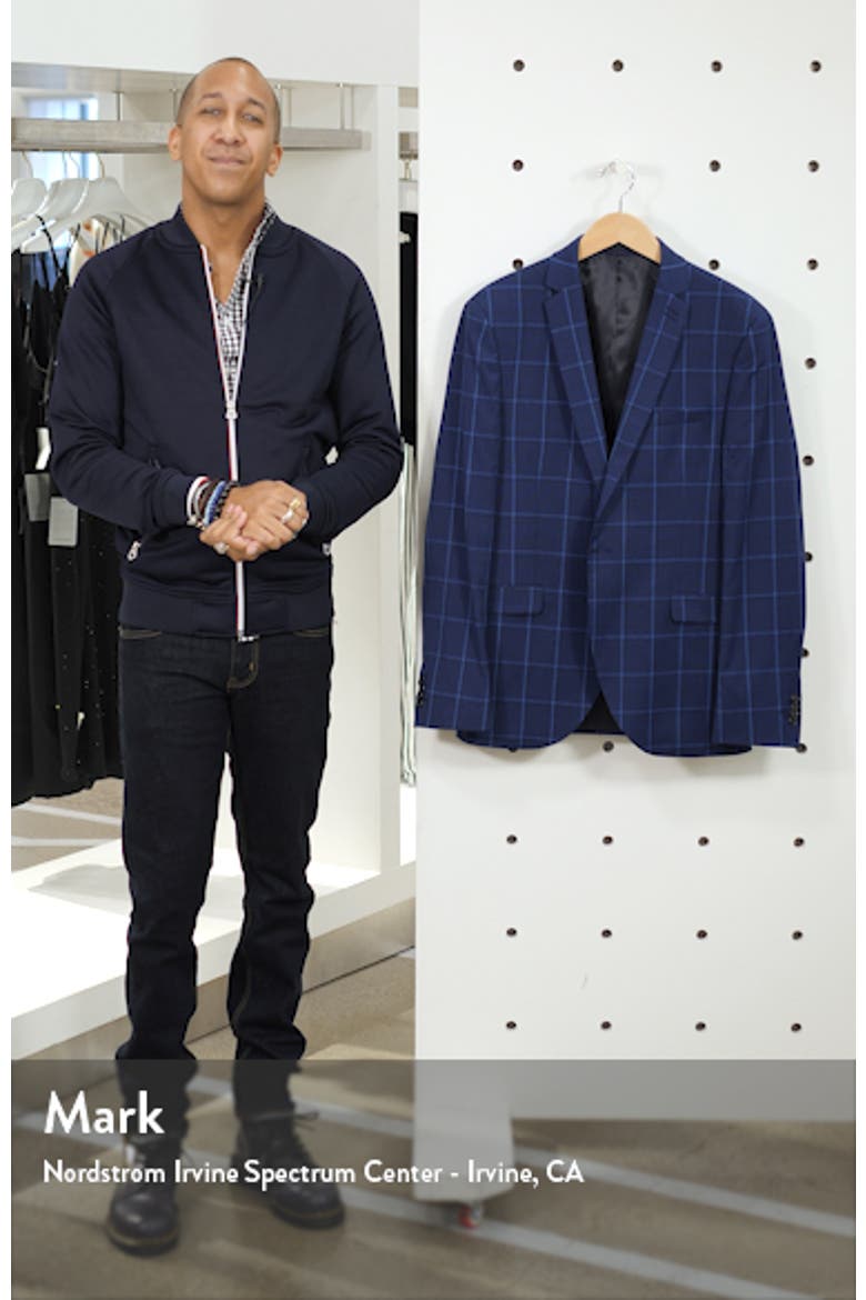 Page Windowpane Check Super Skinny Suit Jacket video