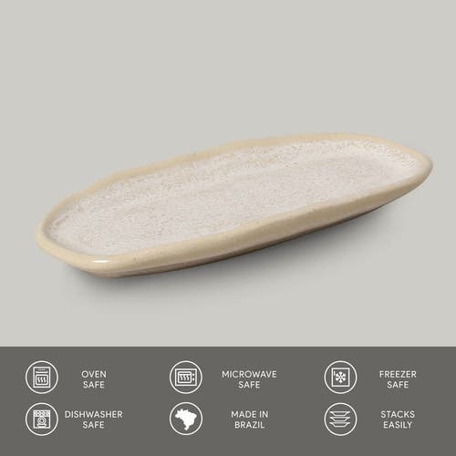 Porto Brasil Shallow Organic Oval Platter Mini Set Of 4 In Brown