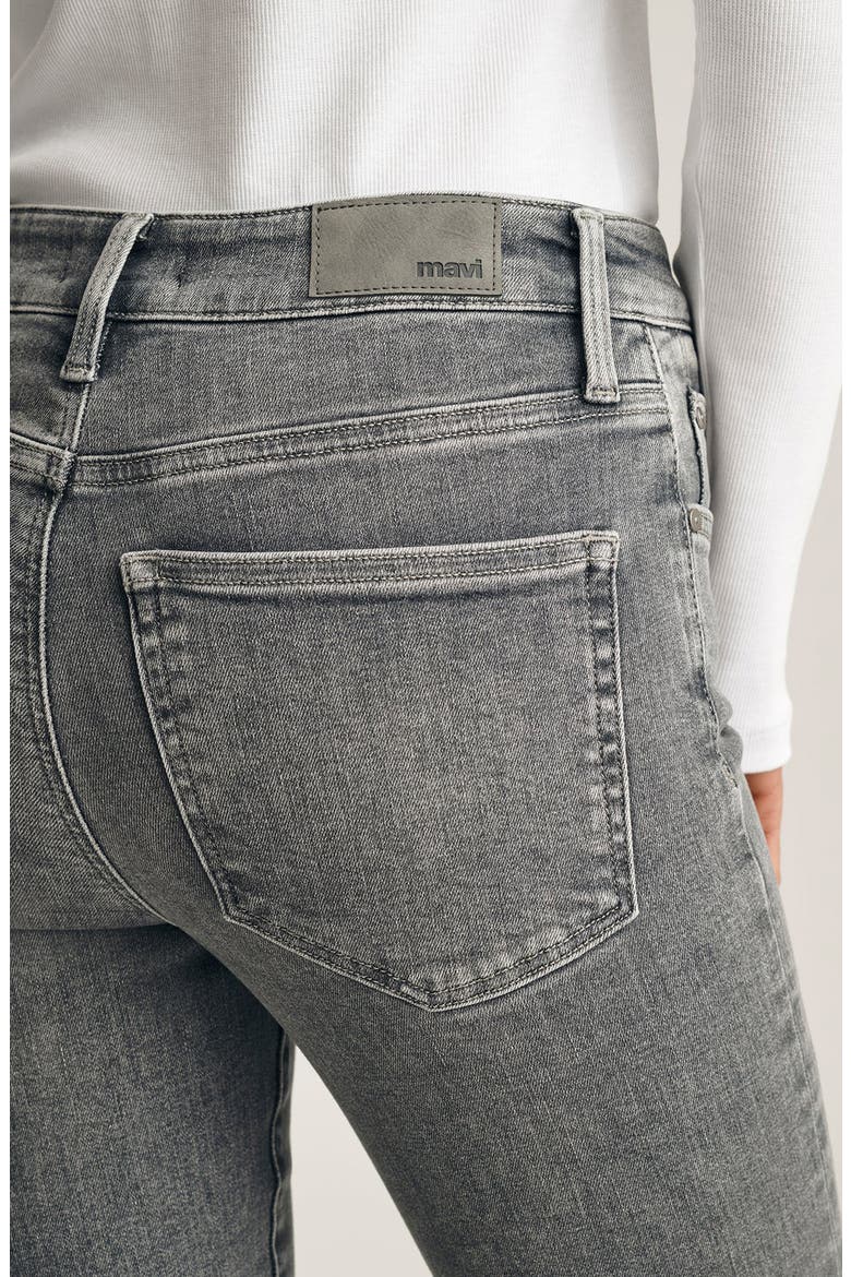 Kendra Mid Rise Straight Leg Jeans, Alternate, color, GREY USED FLEX BLUE
