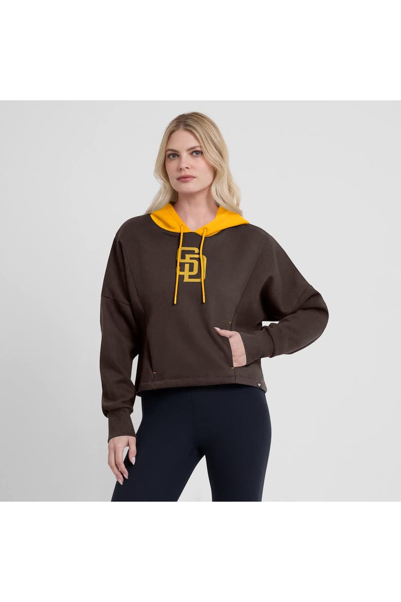 Women's Fanatics Brown San Diego Padres Oversized Legacy Favorite Spectator Pullover Hoodie, Alternate, color, Brown